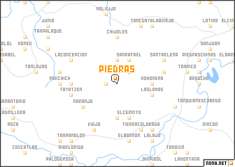 map of Piedras