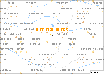 map of Piégut-Pluviers