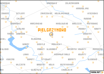 map of Pielgrzymowo