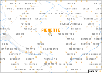 map of Piemonte