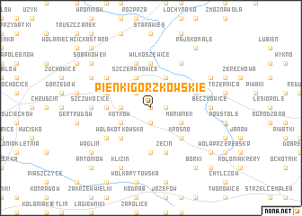 map of Pieńki Gorzkowskie