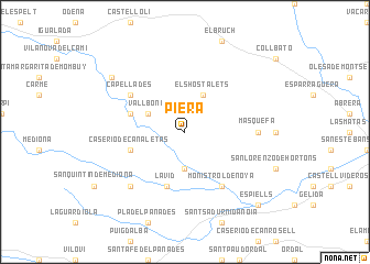 map of Piera