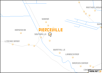 map of Pierceville