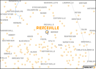 map of Pierceville