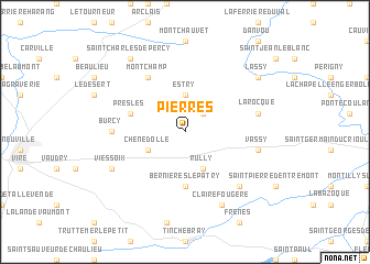 map of Pierres