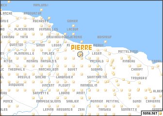 map of Pierre