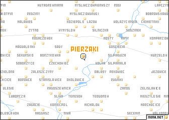 map of Pierzaki