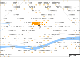 map of Piescidła