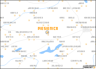 map of Piesienica