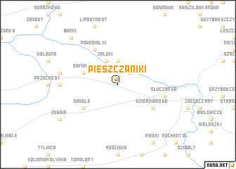 map of Pieszczaniki