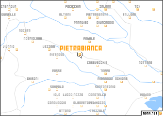 map of Pietra Bianca