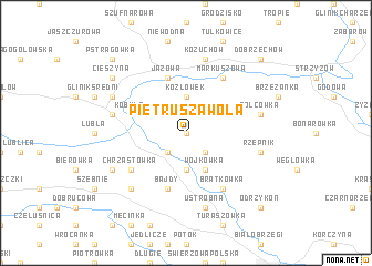 map of Pietrusza Wola