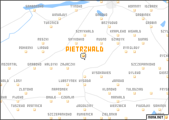 map of Pietrzwałd