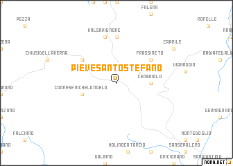 map of Pieve Santo Stefano