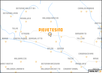 map of Pieve Tesino