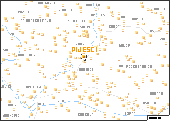 map of Pijesci