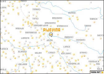 map of Pijevina