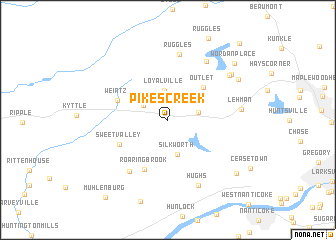 map of Pikes Creek