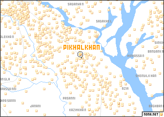 map of Pikhal Khān