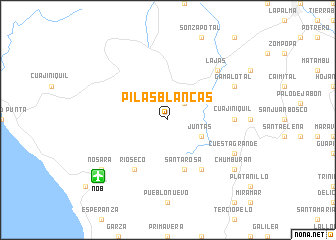 map of Pilas Blancas