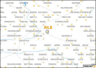 map of Piła