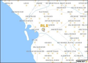 map of Píla