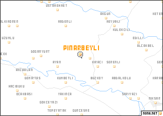 map of Pınarbeyli