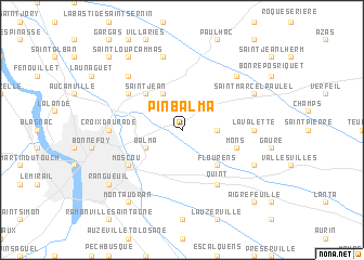 map of Pin-Balma