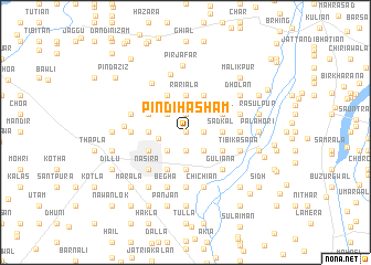 map of Pindi Hāsham