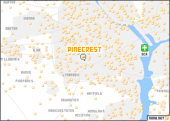 map of Pinecrest