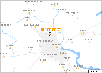 map of Pine Crest
