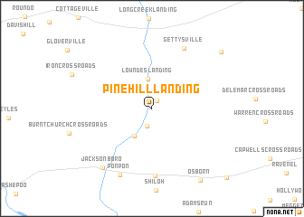 map of Pine Hill Landing