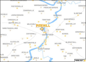 map of Pine Hill