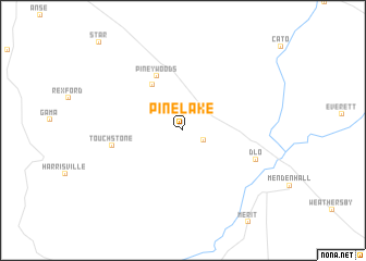 map of Pine Lake