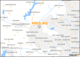 map of Pines Lake