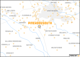 map of Pinewood South