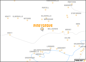 map of Piney Grove