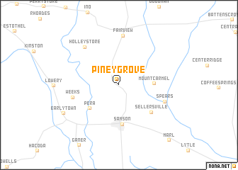 map of Piney Grove