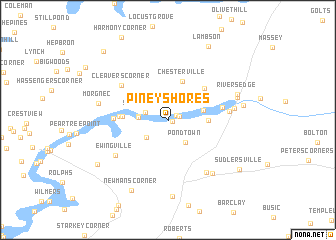 map of Piney Shores