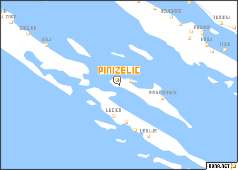 map of Pinizelić