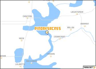 map of Pin Oaks Acres