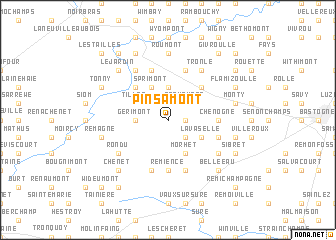 map of Pinsamont