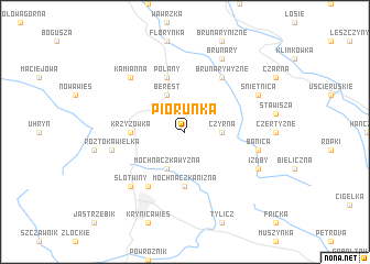 map of Piorunka