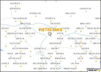 map of Piotrkówko