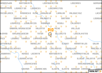 map of Pío