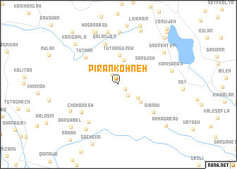 map of Pīrān Kohneh