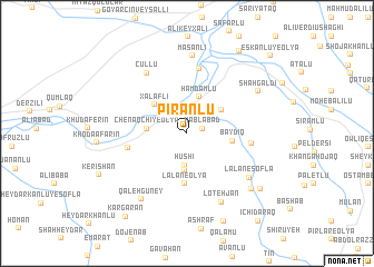 map of Pīrānlū