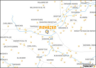 map of Pīr Ḩāẕer