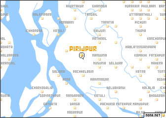 map of Pirijpur