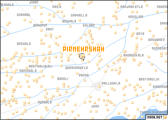 map of Pīr Mehr Shāh